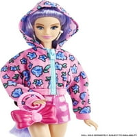 Barbie Extra lutkarska odjeća moda sa janjetinom za kućne ljubimce, sa hoodie i kose