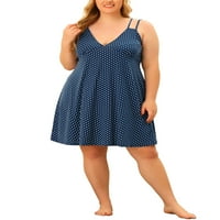 Jedinstvena ponuda Ženska haljina za spavanje Plus veličine Cami pletene polka tačke donji veš