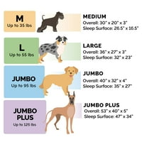 Furhaven PET proizvodi Dvosodni FAU FUR ​​& SUEDE Hladni gel Top Deluxe L-Caise Pet Bed za pse i mačke
