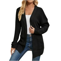 Ženski kaputi modni Casual labavi udobni jesenji trendovi kaputi Crni s-6XL