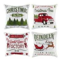 Savremeni kućni dnevni Set crveno-bijelih božićnih Navlaka za jastuke 18