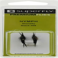 Superfly Stonefly Nymph, Crna, Veličina 8