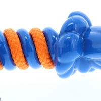 Infinity Dog igračke TPR i konop žvaka i tegljača koštana igračka, srednje plava