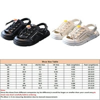 Rotosw Kids Ljetne sandale Ankete cipele s ravnim sportom Sandal protiv klizanja na plaži Udoban crni