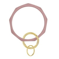 Key prstena za ključeve narukvica nabrana fleksibilna silikonska kruga za ručne pojaseve za žene za žene