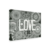 Zaštitni znak likovne umjetnosti' LOVE Mandala Page ' platno Art Nicky Kumar