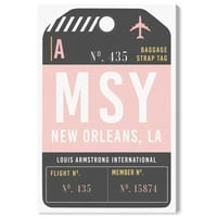Wynwood Studio Cities and Skylines Wall Art Canvas Prints 'New Orleans Luggage Tag' gradovi Sjedinjenih