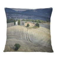 Dizajdrani prelijepi pješčani pejzaž - pejzažni jastuk od tiskanog bacanja - 18x18