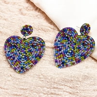 Višestruke naušnice za jedno uho perlice naušnice ručno rađena Perla Heart Hoop Viseće naušnice Bohemia