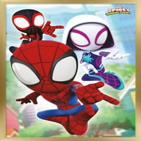 Marvel Spidey i njegovi neverovatni prijatelji - Webs zidni poster, 14.725 22.375 Uramljeno