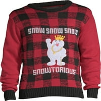 Američki Stitch muški Snow Snow Snow Snowtorious ružni Božićni džemper