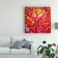 Zaštitni znak likovne umjetnosti 'Sunset Tree Pink Orange' platno Art Michelle Mccullough