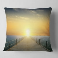 PROIZVODNJA OCEAN Sunset sa pristaništem - jastuk za bacanje mora - 16x16