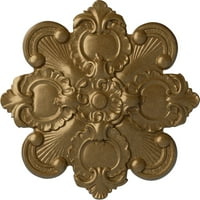 Ekena Millwork 1 8 od 1 4 P katheryn stropni medaljon, ručno oslikano blijedo zlato