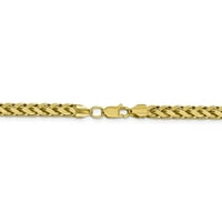 Primalni zlatni karatski žuto zlato polučvrsti dijamantski rezan lanac pšenice