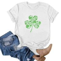 Dnevne košulje u St Patricku za žene Trendy Dressy Ležerne djeteline Ispis s kratkim rukavima s kratkim