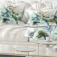 Dizajnerska teksturirana cvjetna akvalno-kolor - cvjetni jastuk za bacanje - 18x18