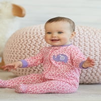 Gerber novorođena djevojčica s patentnim zatvaračem prednji San n Igrajte spavače s nogama, 2 pakovanja