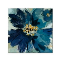 Zaštitni znak likovne umjetnosti' Inky Floral III ' platno Art Silvia Vassileva