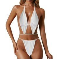 Ženski kupaći kupaći kostimi Ženski kupaći kostimi Mi & Match odvaja Halter Beach White M
