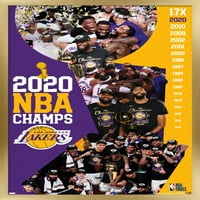 Trendovi Međunarodni NBA Los Angeles Lakers - NBA finale Proslava zidni poster 16.5 24.25 .75 Zlatna verzija
