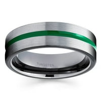 Green Tungsten Vjenčani bend Gunmetal Tungsten Ring Golvers Ring Men & Women Gunmetal Tungsten Prsten