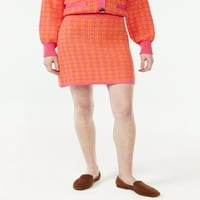Besplatna montažna ženska tweed mini džemper suknja