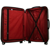 Love Hard Sided Set za prtljag, 29, 25 i 21in koferi, ružičasti print na crnoj boji