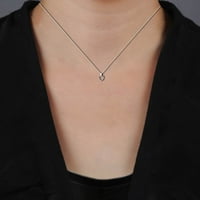 Aaxia 10k bijelo zlato 1 10ct TDW Diamond Heart Privjesak ogrlica