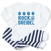 Cafepress - Rock The Dreidel Jewish Baby - Todler Dugi rukav Pajama set