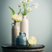 Sullivans set vaze keramičke vrč 10 H, 7,5 H & 4 V bijelo, plavo i zeleno