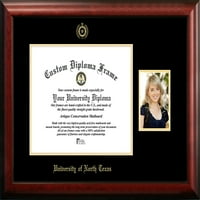 Univerzitet u Sjeverni Texas 17W 14h zlatni reljefni okvir za diplomu sa portretom