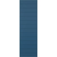 Ekena Millwork 15 W 74 H True Fit PVC horizontalni šlag Moderni stil fiksne kapke, boravak plava