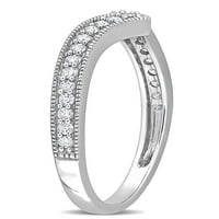 Carat T.W. Diamond 10kt bijeli zlatni vintage prsten