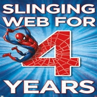 Marvel Spider-Man - sretan četvrti rođendanski zidni poster, 22.375 34