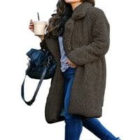 Rejlun ženske kaput dugih rukava zadebljanje zgušnjavaju plišanu odjeću za običaje prenose vrećicu bager-kardigan