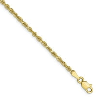 Leslie's Real Real 10kt žuto zlatni dijamantski lanac konopa; ; Kopčasto jastoga; za odrasle i tinejdžere; Za žene i muškarce