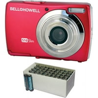 Bell + Howell S tanak digitalni fotoaparat sa megapikselima, crvena, vrednost BO AAA baterije uključene,
