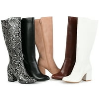 Kolekcija Journee Womens Tavia Tru Comfort Foam Extra Wide Calf Block Heel Visoke Čizme Za Koljena