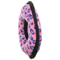 TUFFY Jr. izdržljiva igračka prstena za pse sa škljocačem, ružičastim leopardom