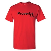 Proverbs 3: Biblijski stih Christian Isus majice COLORS S L XL 2x