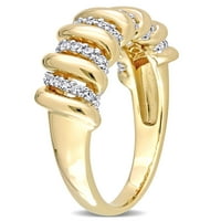 Carat TW Diamond 14kt talasni prsten od žutog zlata