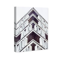 Wynwood Studio Arhitektura i zgrade zid Art Canvas Prints 'Edge' strukture-Bijela, Smeđa