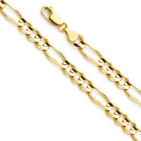 Dragulji Lu 14k žutog zlata Figaro konkavna lančana ogrlica sa kopčom od jastoga