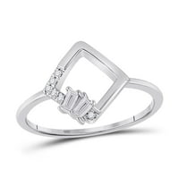 14k bijeli Zlatni Baguette dijamant moderni modni prsten Cttw