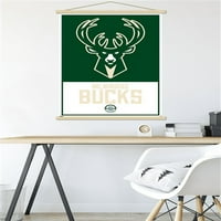 Milwaukee Bucks-Logo zidni Poster sa magnetnim okvirom, 22.375 34