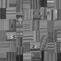 Ahgly Company u zatvoreni kvadratni patchwork sive prelazne prostirke, 3 'kvadrat