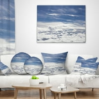 Dizajnerski let preko svijetlih oblaka - Savremeni pejzažni jastuk od tiskanog bacanja - 18x18