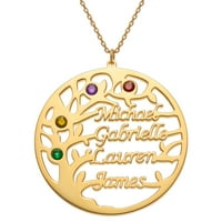 Personalizirano ime Goldtone i ogrlica za porodično stablo