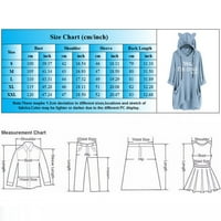 Advoicd prevelizovane duksere za žene Žene Žene Ležerne tipke V Hoodies Overselizirani pulover Duks s
